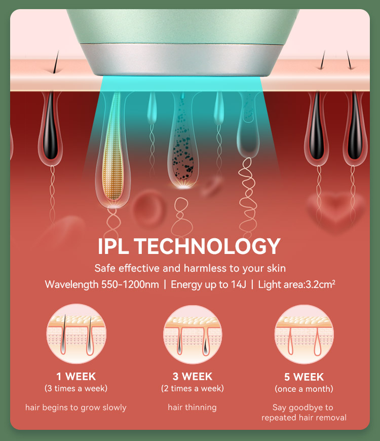 SKB-2128 Portable IPL Hair Removal Device
